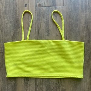 neon yellow Missguided crop top
